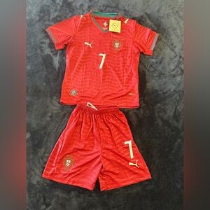 CRISTIANO RONALDO 🇵🇹 Portugal World Cup 2026 Home Kids Set⚽️🥅🔥